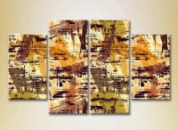 Картина Rainbow Polyptych Abstraction yellow brown 05 (2230250)