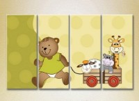 Картина Rainbow Polyptych Animals in the cart (2230557)