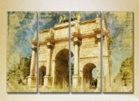 Pictură Rainbow Polyptych Arc de Triomphe Carousel 02 (2718184)