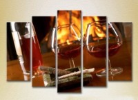 Pictură Rainbow Polyptych Cognac and Cigar 02 (2224608)
