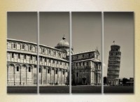 Pictură Rainbow Polyptych Italy Leaning Tower of Pisa (2718189)
