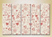 Pictură Rainbow Polyptych Love 11 (2231625)