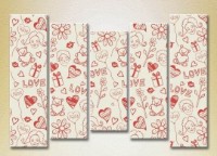 Картина Rainbow Polyptych Love 13 (2231626)