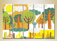 Картина Rainbow Polyptych Multicolored forest 03 (2231793)