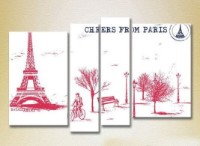 Картина Rainbow Polyptych Paris graphic 03 (2718215)