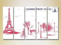 Картина Rainbow Polyptych Paris graphic 05 (2224533)