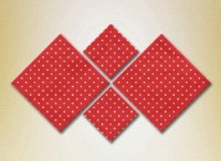 Картина Rainbow Polyptych Red and white polka dots (2230353)