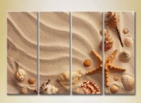 Картина Rainbow Polyptych Seashells in the Sand (2223418)