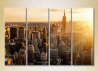 Pictură Rainbow Polyptych Sunrise Over Manhattan 01 (2718110)