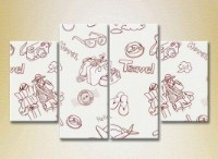Pictură Rainbow Polyptych Travel 05 (2230380)