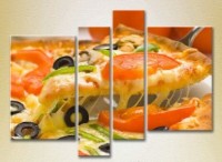 Pictură Rainbow Polyptych Vegetable Pizza 03 (2220281)