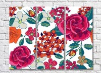 Картина Rainbow Red roses on white background graphics (3448899)