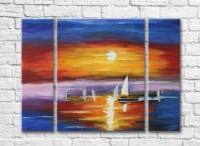 Картина Rainbow Sailboat against the evening sky (35110196)