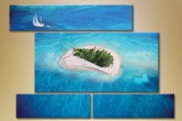 Картина Gallerix Polyptych island and yacht (1529788)