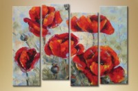 Картина Gallerix Polyptych poppies 4 (1563252)