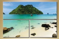 Pictură Gallerix Triptych Island in the Ocean (1529811)