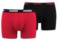 Сhiloţi pentru bărbați Puma Basic Boxer 2P Red/Black M