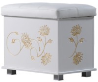 Пуф КМК Мелани 1 (0434.13-01) Белый/Патина Золото
