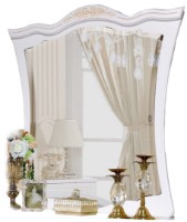 Зеркало КМК Графиня Белый Металлик/Золото (0379.8)