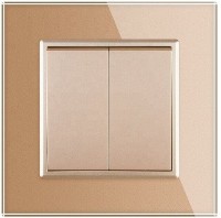 Выключатель Livolo VL-C7-K2S-13 Gold