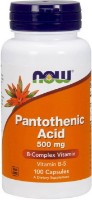 Витамины NOW Pantothenic Acid 500mg 100cap