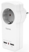 Умная розетка Hama USB Socket Adapter white (183273)