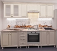 Кухонный гарнитур Bafimob Iulia MDF 2.6m Alebastr/Dub Konkordiya