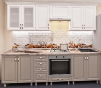 Кухонный гарнитур Bafimob Iulia MDF 2.6m Dub Konkordiya/Dub Polyarnyi