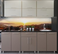 Кухонный гарнитур Bafimob Modern (High Gloss) 2.0m no glass Beige/Cappuccino