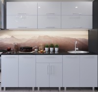 Bucătărie Bafimob Modern (High Gloss) 2.0m no glass White