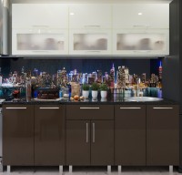 Кухонный гарнитур Bafimob Modern (High Gloss) 2.2m glass Brown/Beige