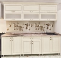 Кухонный гарнитур Bafimob Modern MDF 2.2m glass Alebastr