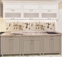 Кухонный гарнитур Bafimob Modern MDF 2.2m glass Dub Polyarnyi/Dub Konkordiya