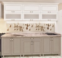 Кухонный гарнитур Bafimob Modern MDF 2.4m glass Dub Konkordiya/Alebastr