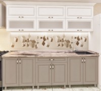 Кухонный гарнитур Bafimob Modern MDF 2.4m glass Dub Polyarnyi/Dub Konkordiya