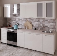 Bucătărie Bafimob Lena (High Gloss) 1.8m Beige