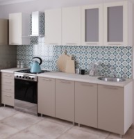 Bucătărie Bafimob Lena (High Gloss) 1.8m Beige/Cappuccino