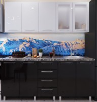 Bucătărie Bafimob Lena (High Gloss) 1.8m Black/White