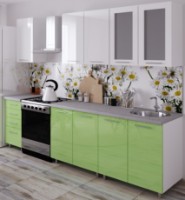Кухонный гарнитур Bafimob Lena (High Gloss) 1.8m Green/White