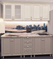 Кухонный гарнитур Bafimob Lena MDF 1.6m Alebastr/Dub Konkordiya