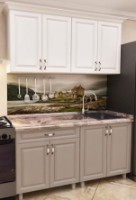 Bucătărie Bafimob Mini MDF 1.4m Dub Konkordiya/Dub Polyarnyi