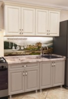 Bucătărie Bafimob Mini MDF 1.6m Alebastr/Dub Konkordiya