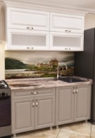 Bucătărie Bafimob Modern MDF Mini 1.4m Dub Konkordiya/Dub Polyarnyi