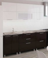 Bucătărie Bafimob Blum (High Gloss) 2.0m White/Brown