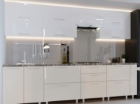 Кухонный гарнитур Bafimob Quadro (High Gloss) 3.0m White/Beige