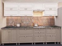 Кухонный гарнитур Bafimob Quadro MDF 3.0m +ball closer Dub Polyarnyi/Dub Konkordiya