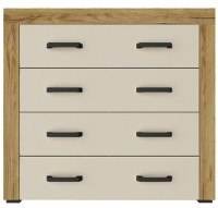 Comodă Yasen Денвер 4Ш Stejar Craft Gold/Vanilie