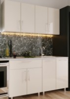 Кухонный гарнитур Bafimob Mini (High Gloss) 1.2m Beige