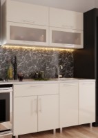 Кухонный гарнитур Bafimob Modern (High Gloss) Mini 1.2m Beige