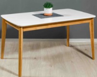 Обеденный стол MobiCasa Mary 185/140x80 White/Natur Wax